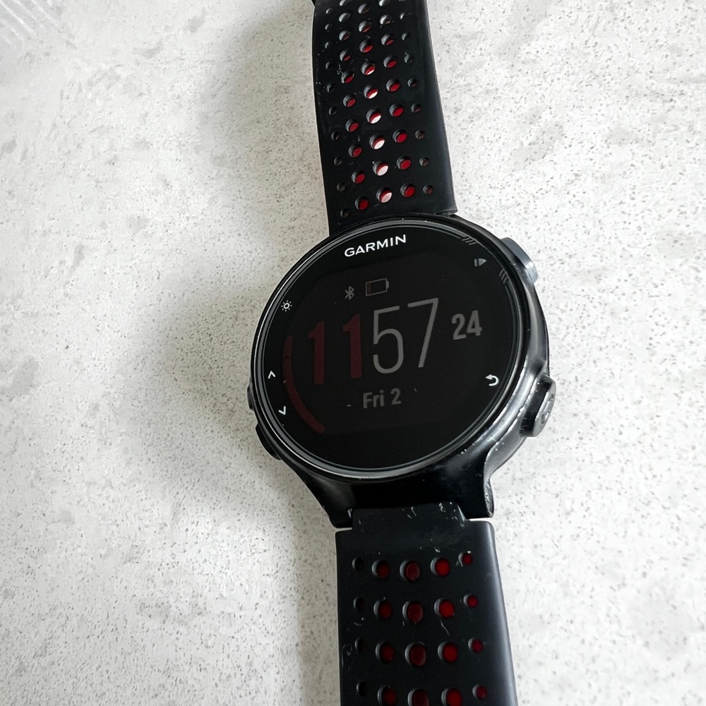 Garmin Black and Red Smartwatch